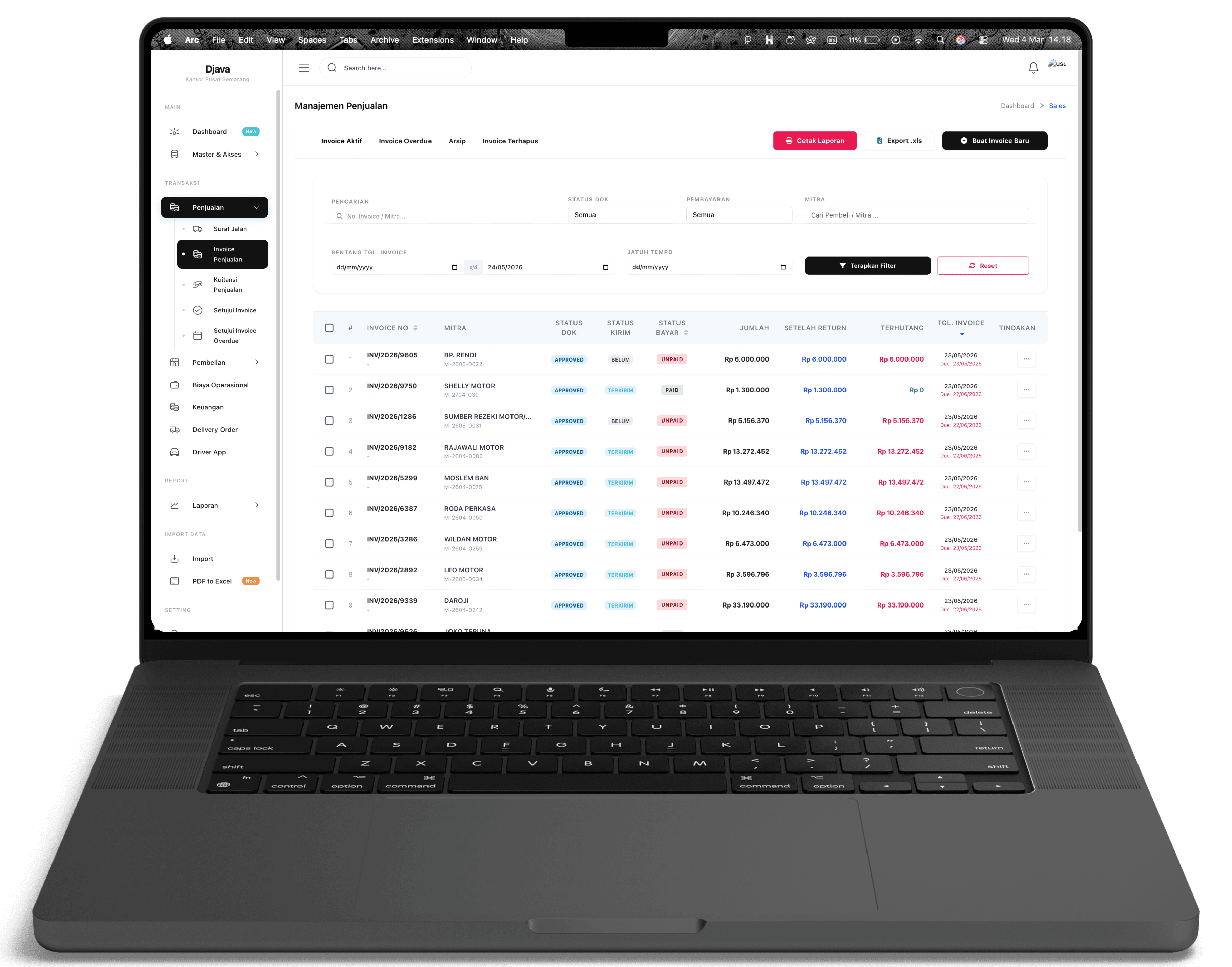 Custom ERP — CV. Dejavanese Autoparts - image 2