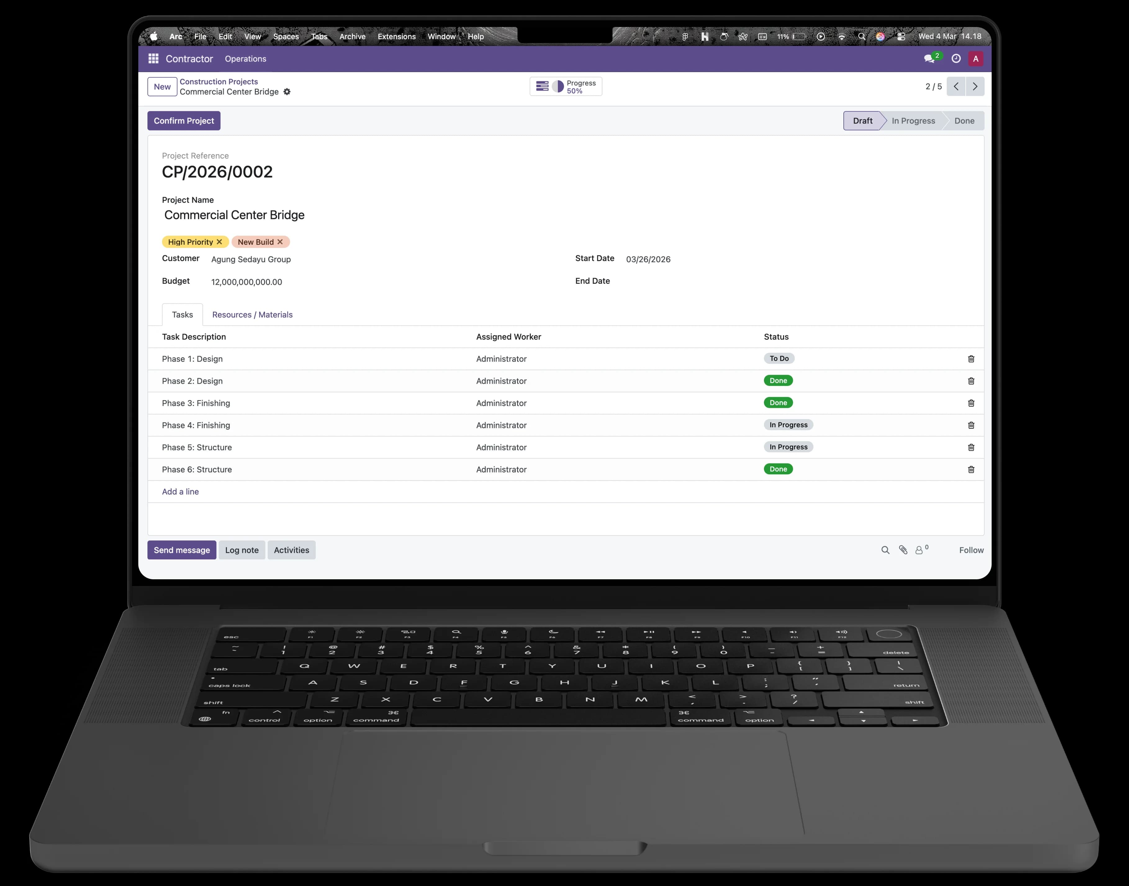 Odoo Module Contractor Management - image 2
