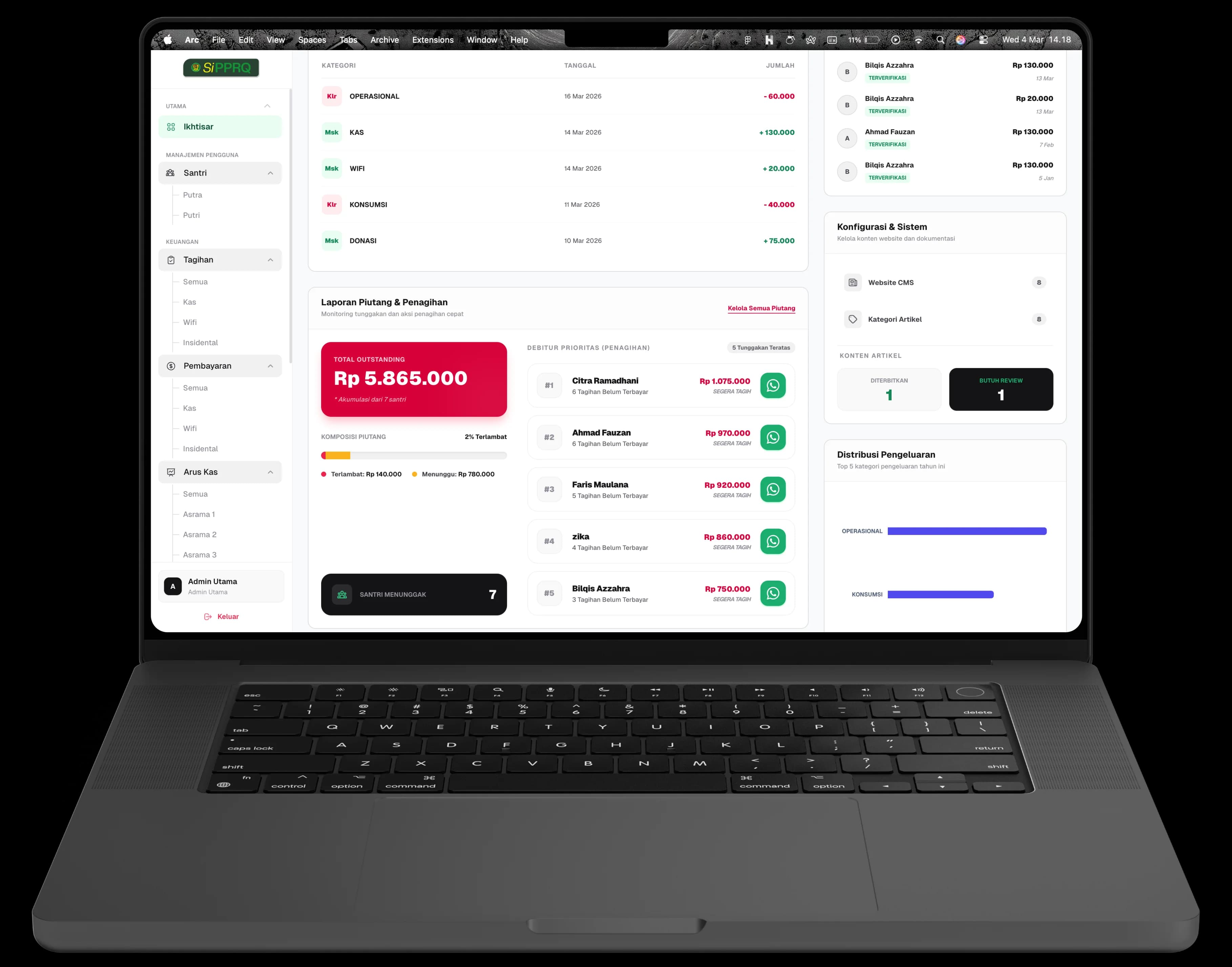 Custom ERP — PPRQ Annasimiyyah - image 2