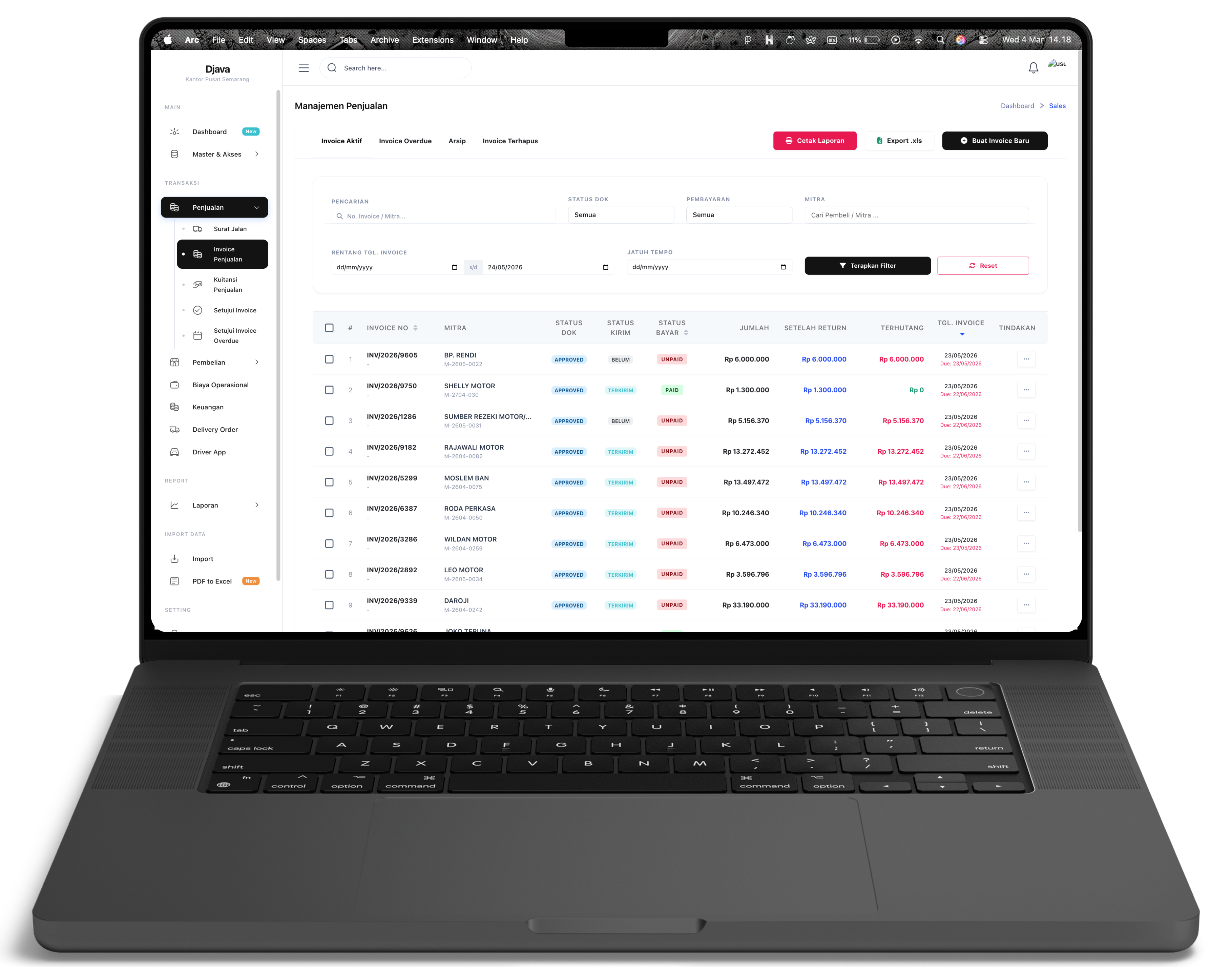Custom ERP — CV. Dejavanese Autoparts - image 2