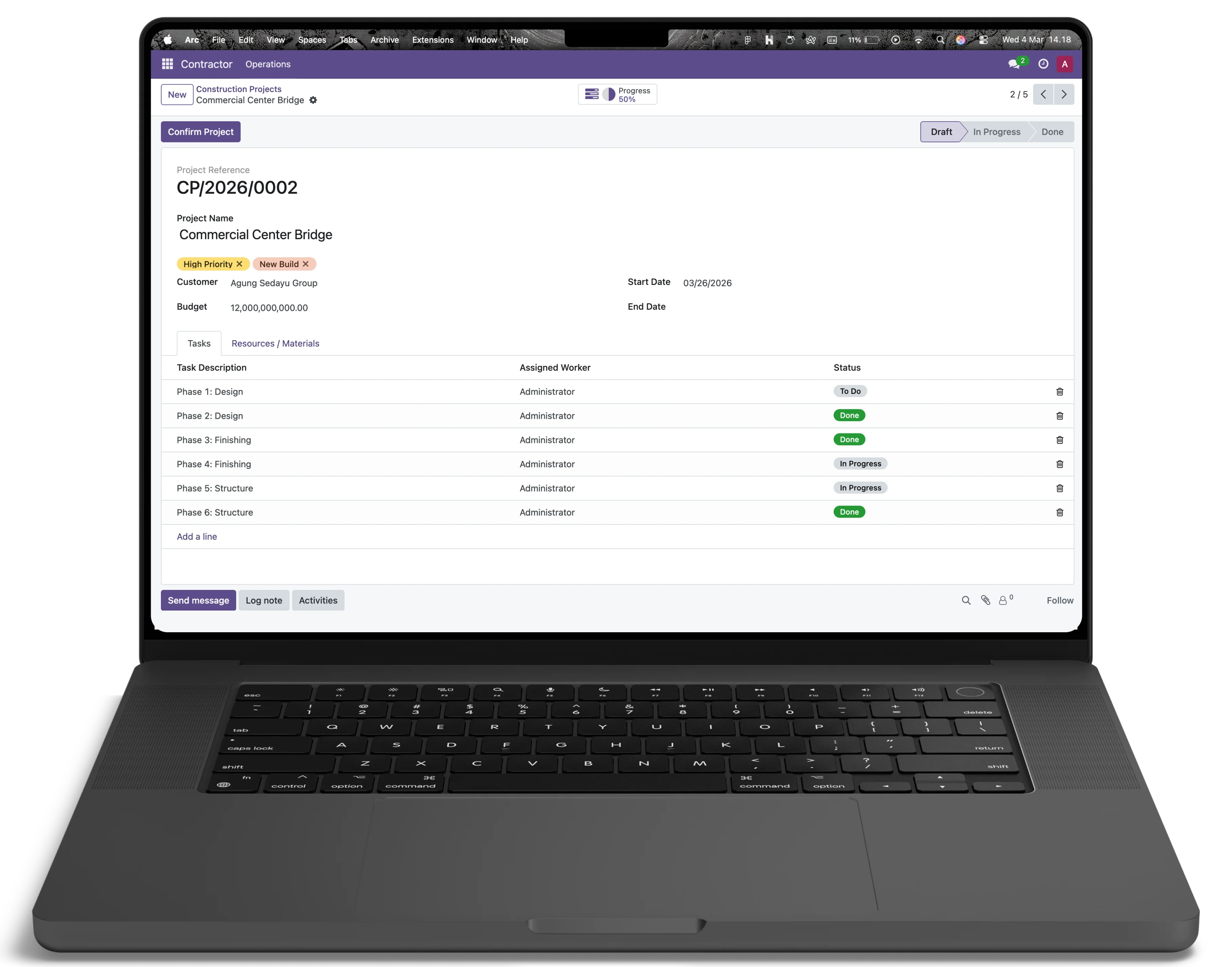 Odoo Module Contractor Management - image 2